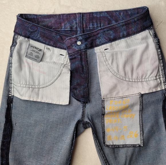 SIWY Mid Rise Seamless Dark Wash Paisley pattern Skinny Jeans Size 26 - Picture 9 of 9